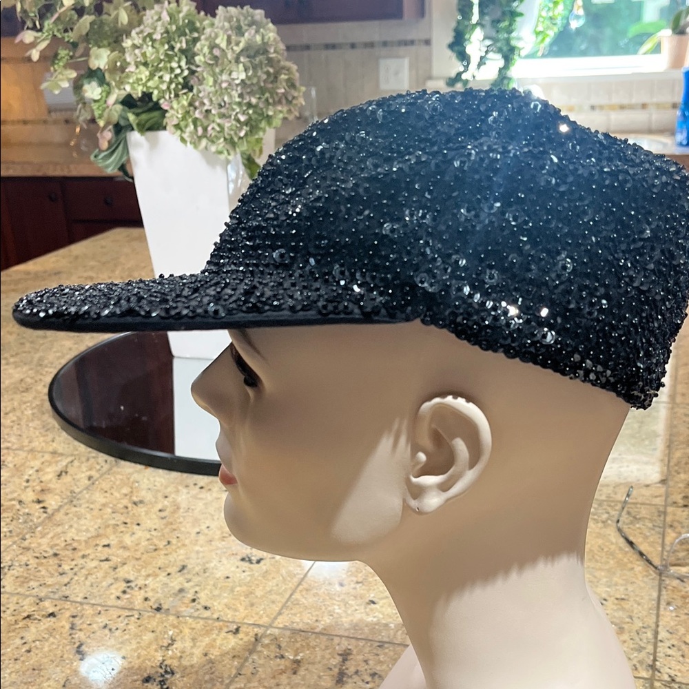 Source Unknown Black Sequin Hat - image 6